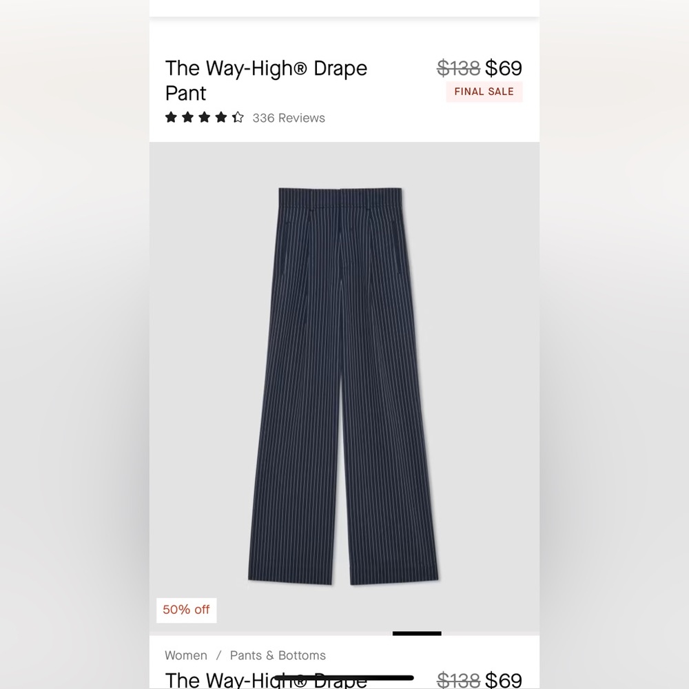 Everlane high waisted tensel trousers. Size 6